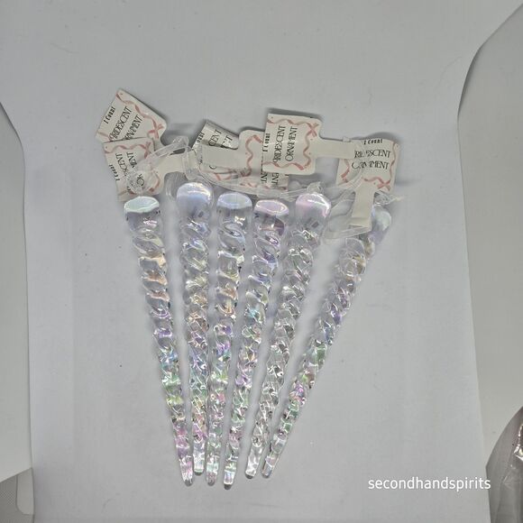 Target Bullseye Playground 2025 Christmas Iridescent Icicles Lot Of 6 - Picture 3 of 5